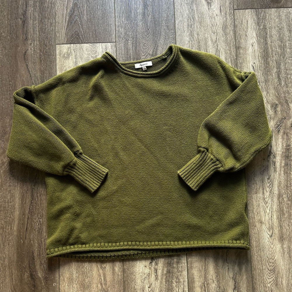 Madewell Olive Crew Neck Sweater